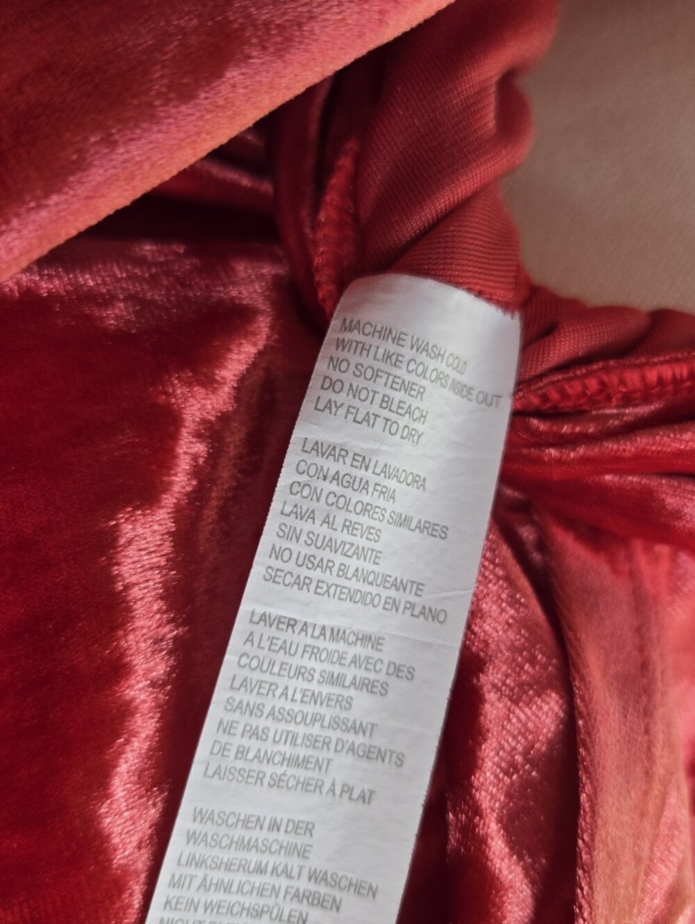 Fabletics Red Crushed Velvet Zip-Up Hoodie – Women’s XS NWOT - Picture 10 of 17